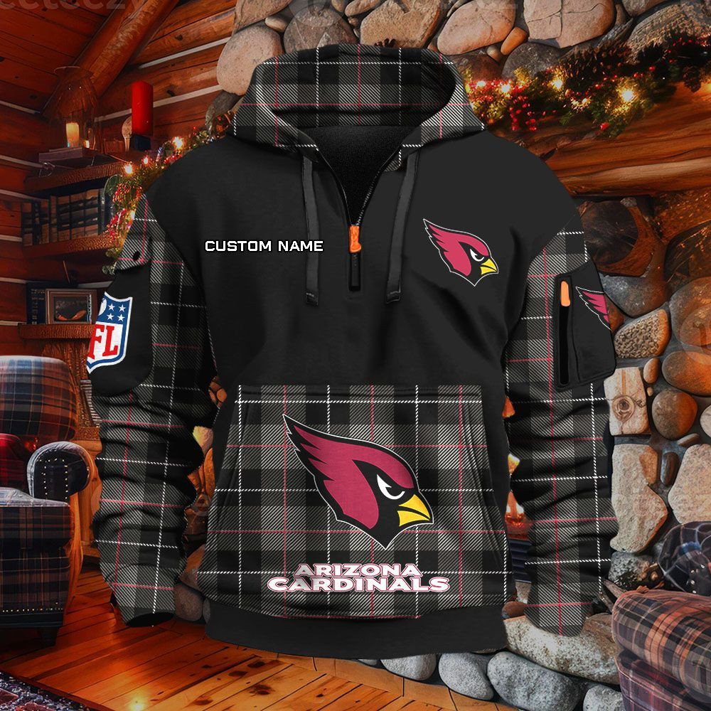 Sweat à capuche à demi-zip Arizona Cardinals – Image 2