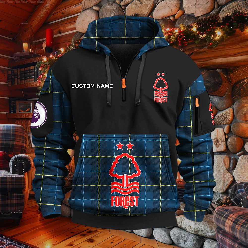 Sweat à capuche à demi-zip Nottingham Forest – Image 3