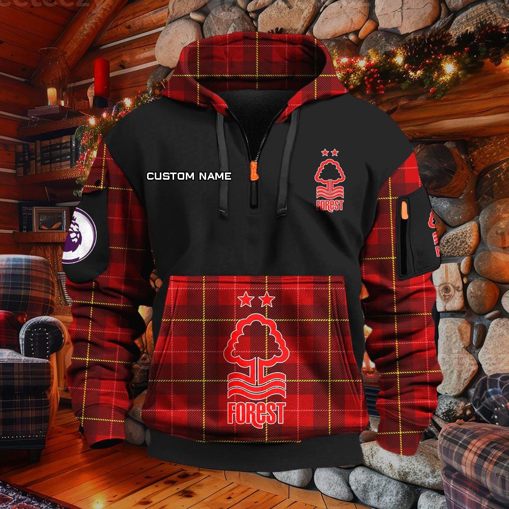 Sweat à capuche à demi-zip Nottingham Forest