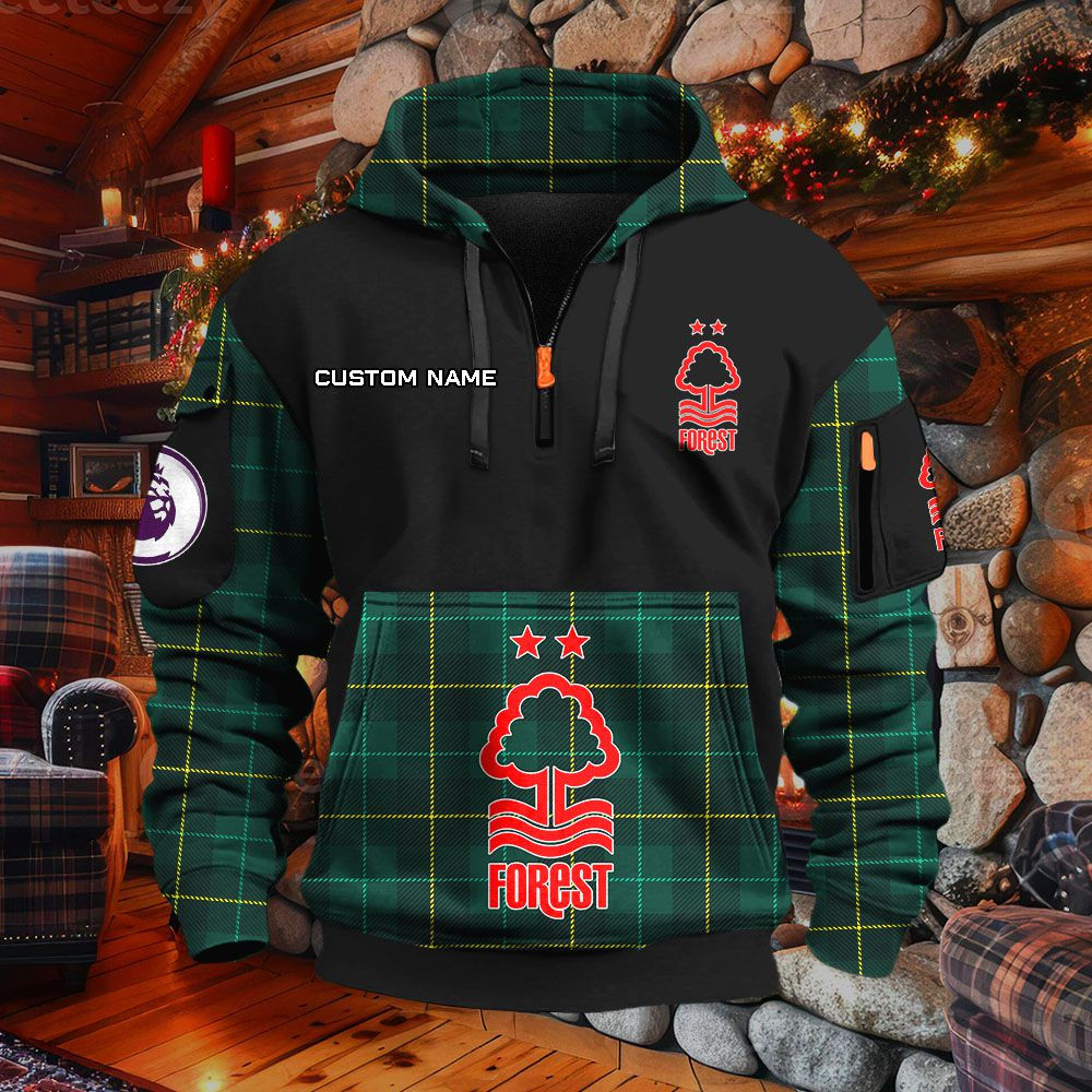 Sweat à capuche à demi-zip Nottingham Forest – Image 5