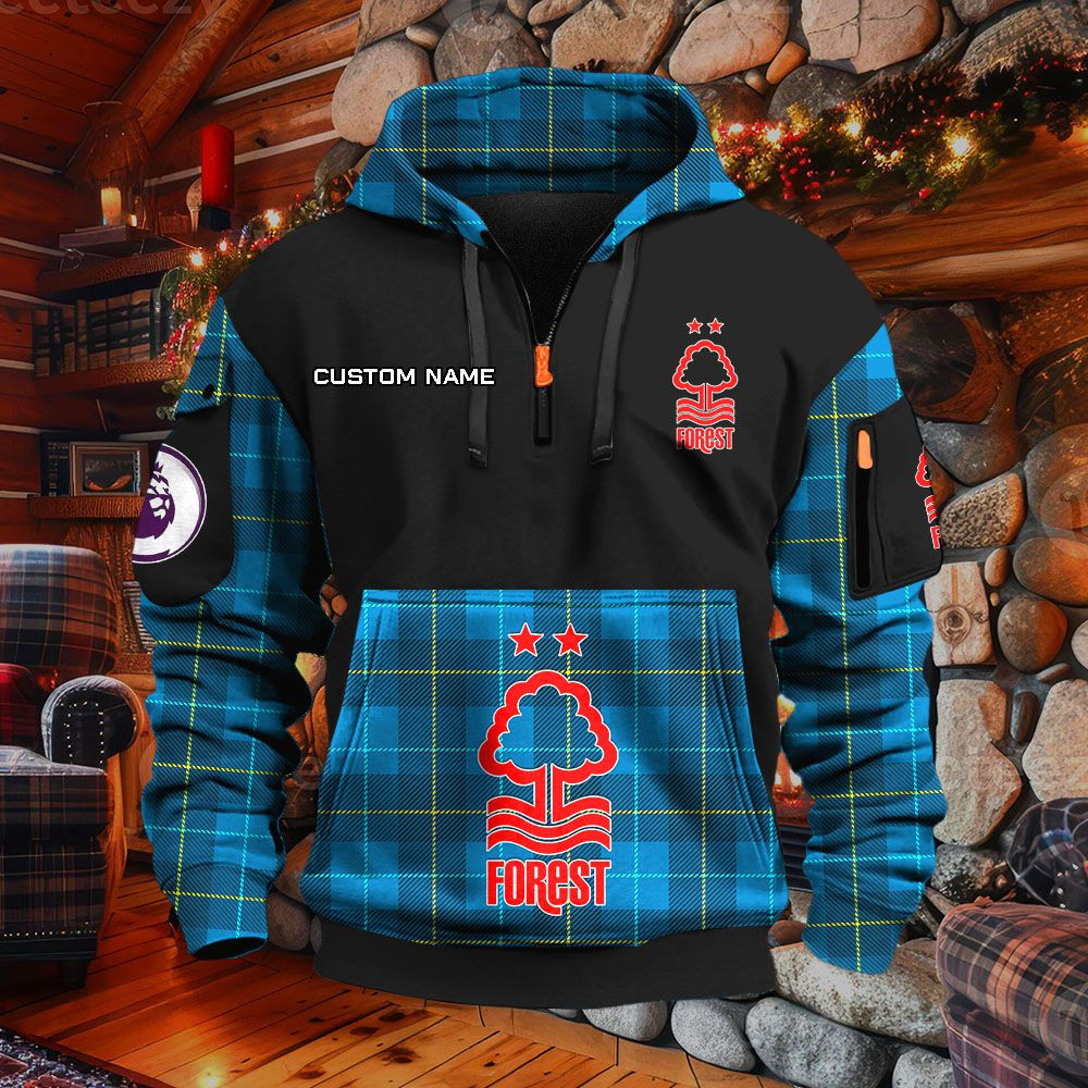 Sweat à capuche à demi-zip Nottingham Forest – Image 7