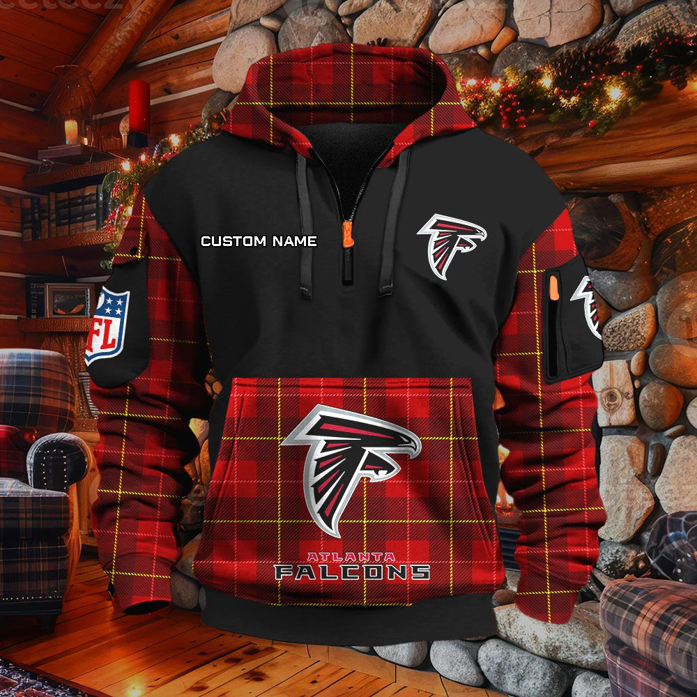 Sweat à capuche à demi-zip Atlanta Falcons