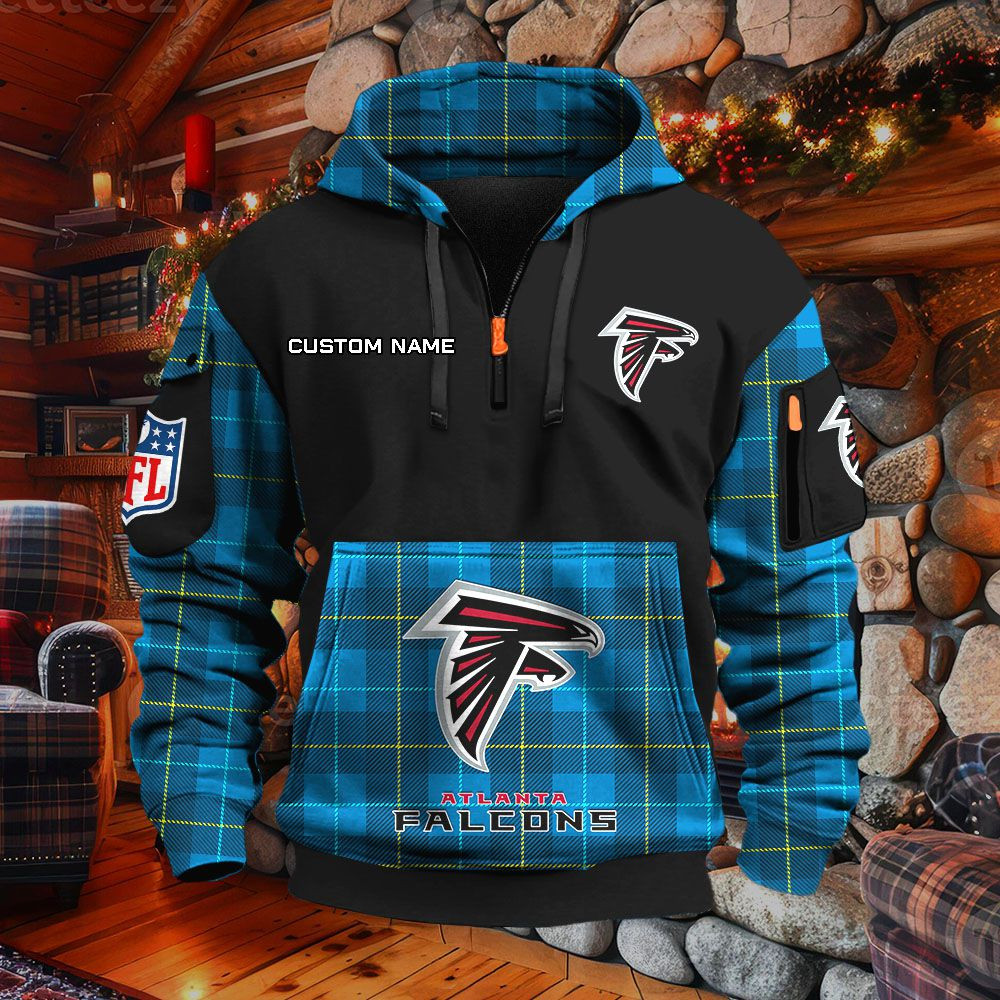 Sweat à capuche à demi-zip Atlanta Falcons – Image 7