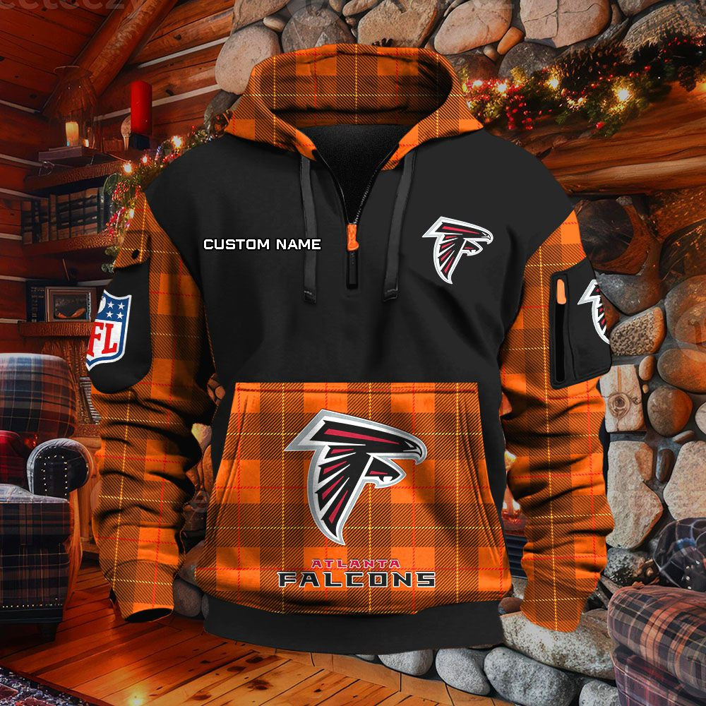 Sweat à capuche à demi-zip Atlanta Falcons – Image 8