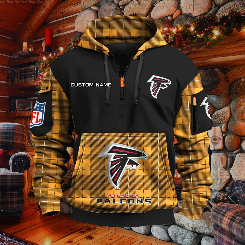 Sweat à capuche à demi-zip Atlanta Falcons – Image 9