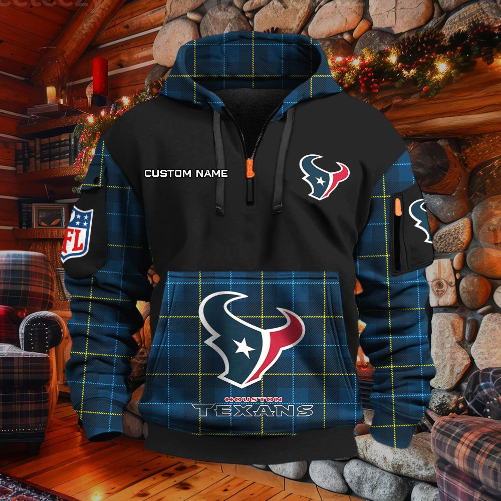 Sweat à capuche à demi-zip Houston Texans – Image 3