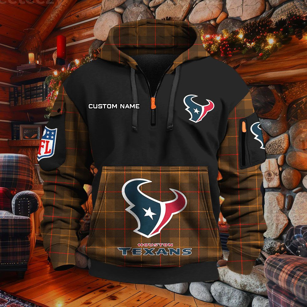 Sweat à capuche à demi-zip Houston Texans – Image 4