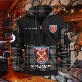 Sweat à capuche à demi-zip West Ham United