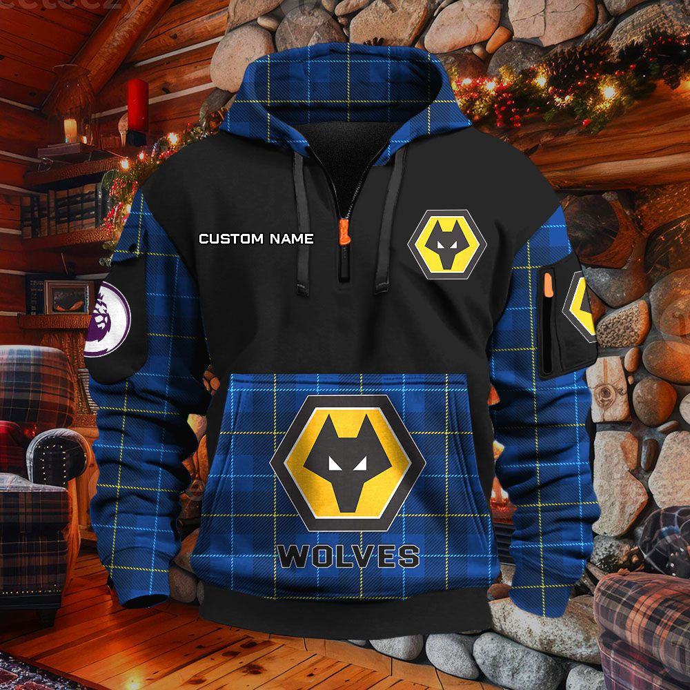 Sweat à capuche à demi-zip Wolverhampton Wanderers – Image 6