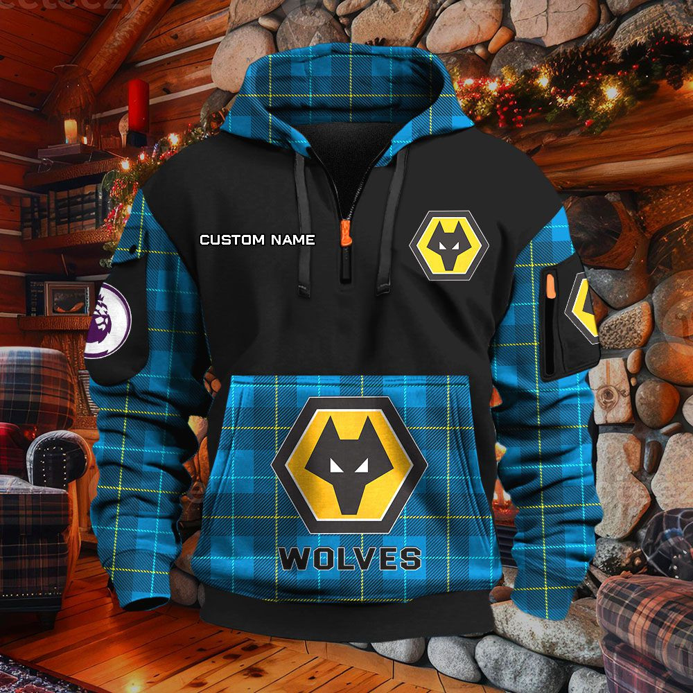 Sweat à capuche à demi-zip Wolverhampton Wanderers – Image 7