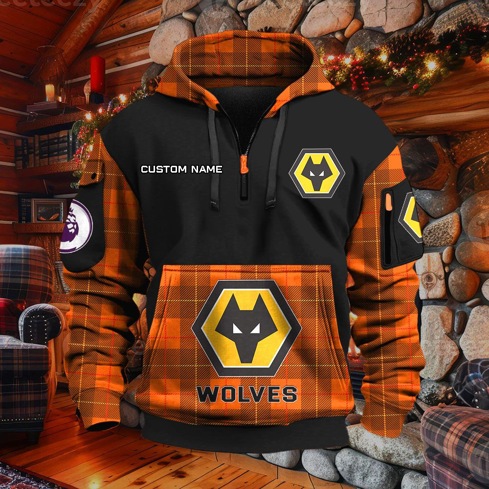 Sweat à capuche à demi-zip Wolverhampton Wanderers – Image 8