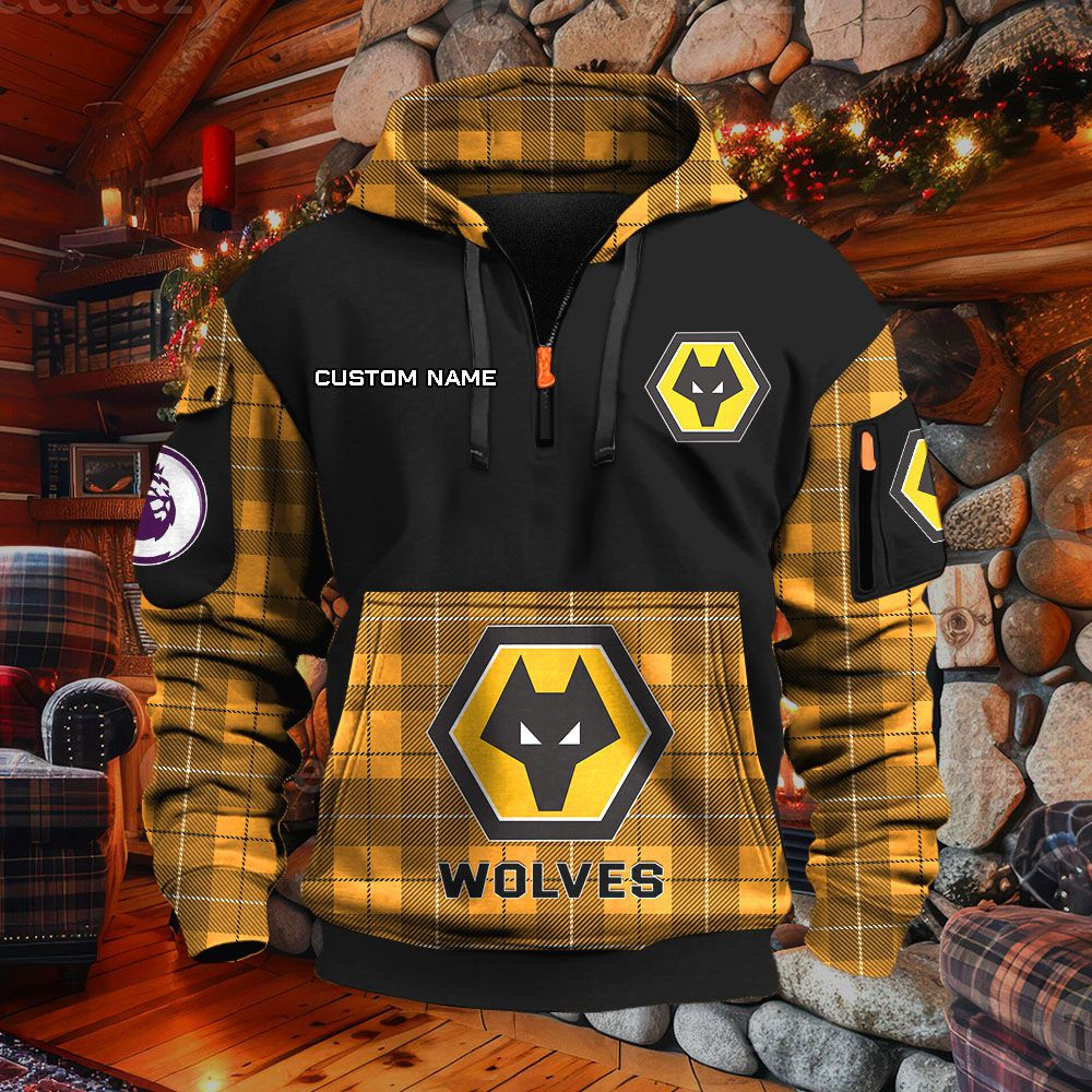 Sweat à capuche à demi-zip Wolverhampton Wanderers – Image 9