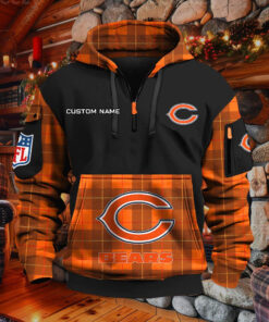 Sweat à capuche à demi-zip Chicago Bears