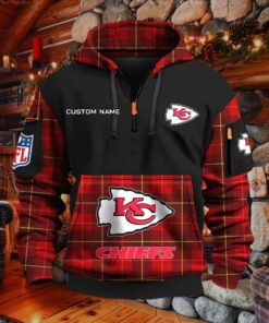 Sweat à capuche à demi-zip Kansas City Chiefs