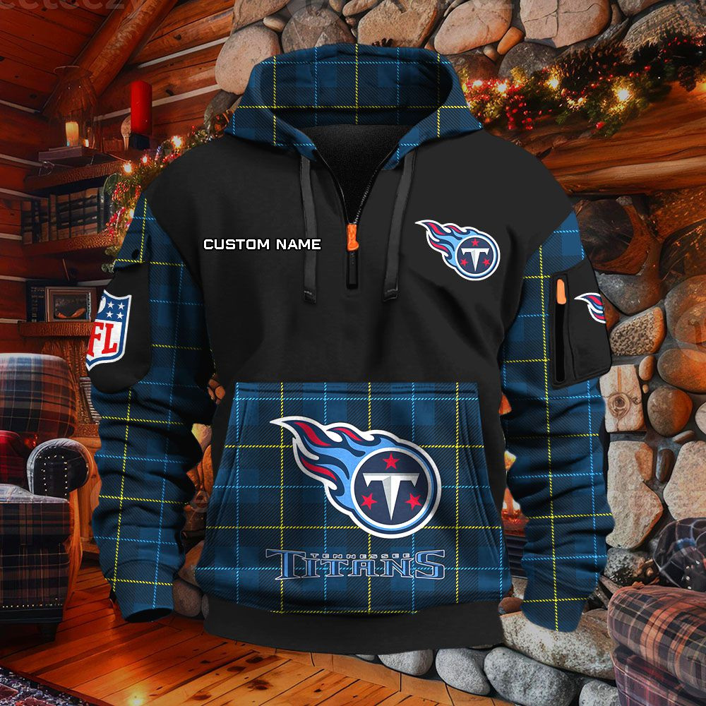 Sweat à capuche à demi-zip Tennessee Titans – Image 3