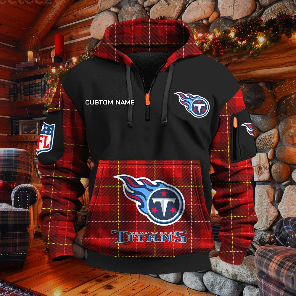 Sweat à capuche à demi-zip Tennessee Titans – Image 4