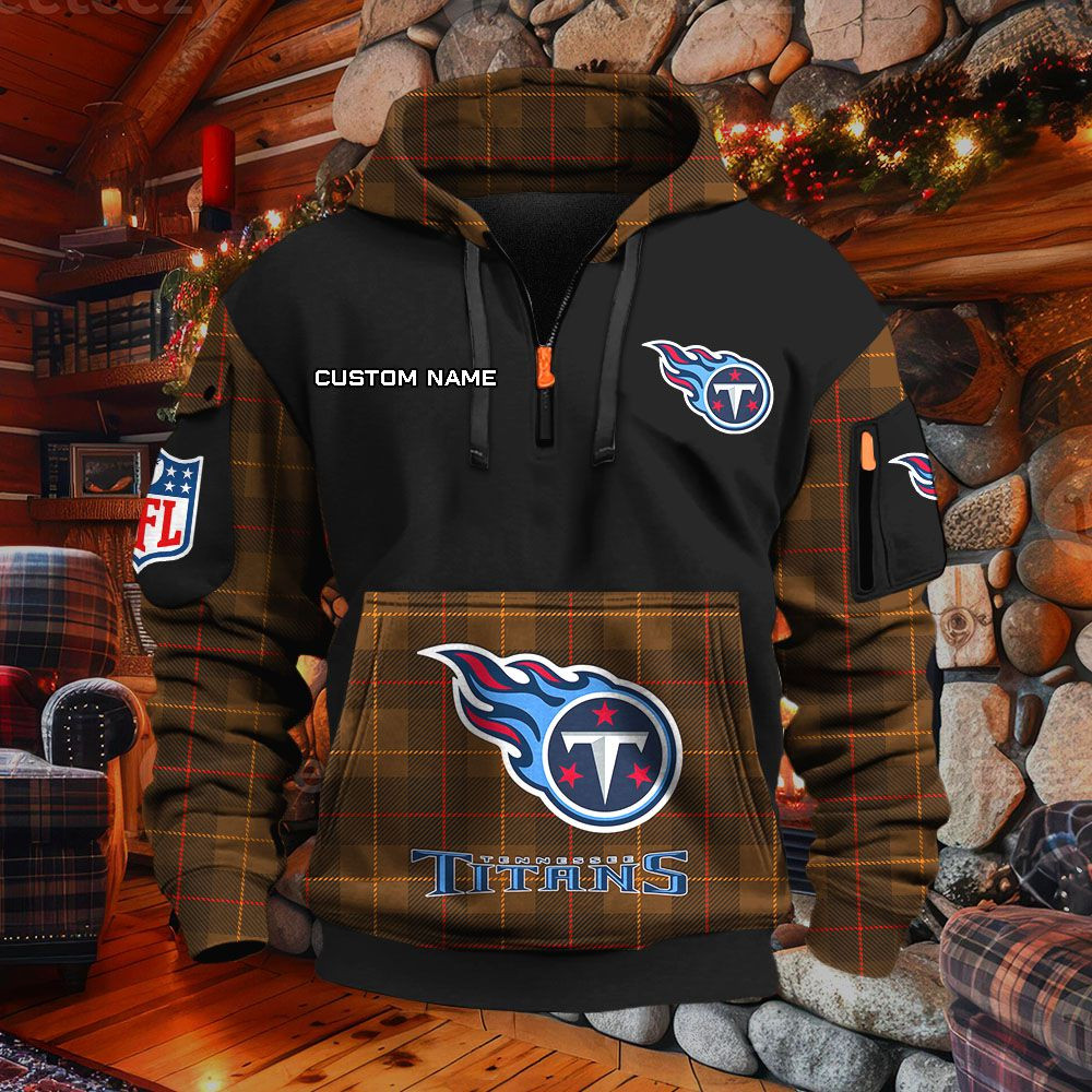Sweat à capuche à demi-zip Tennessee Titans – Image 5