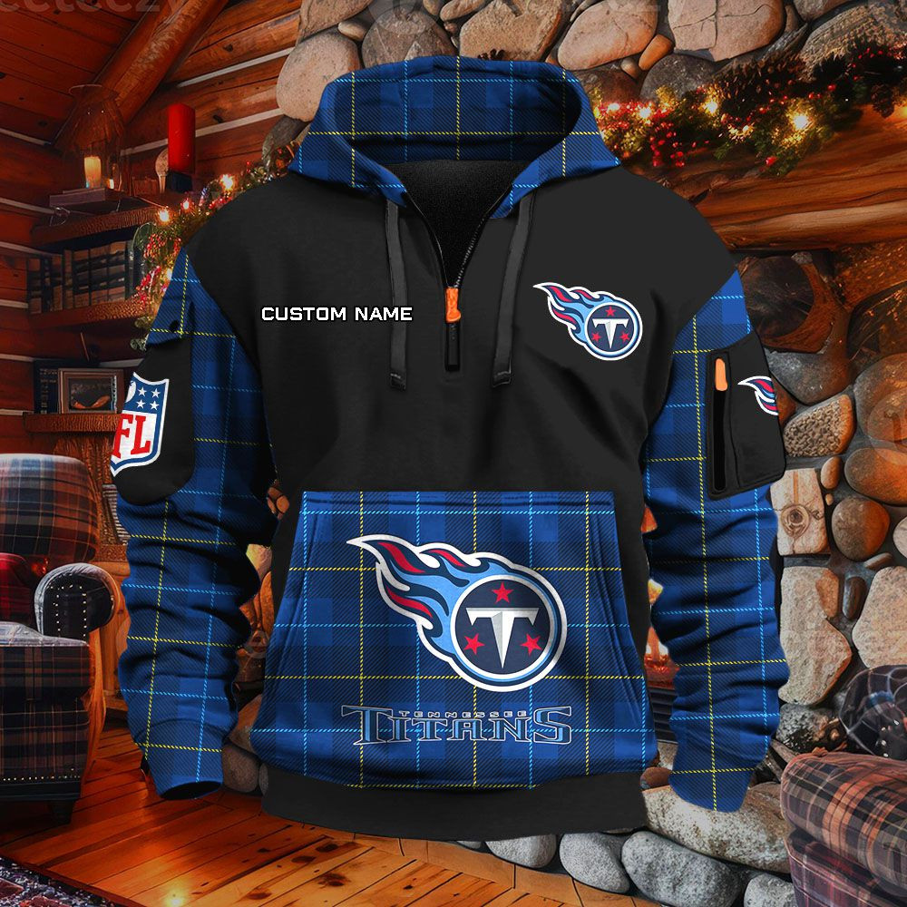 Sweat à capuche à demi-zip Tennessee Titans – Image 7