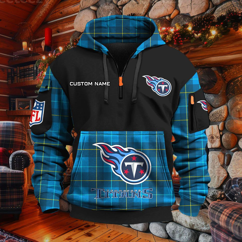 Sweat à capuche à demi-zip Tennessee Titans