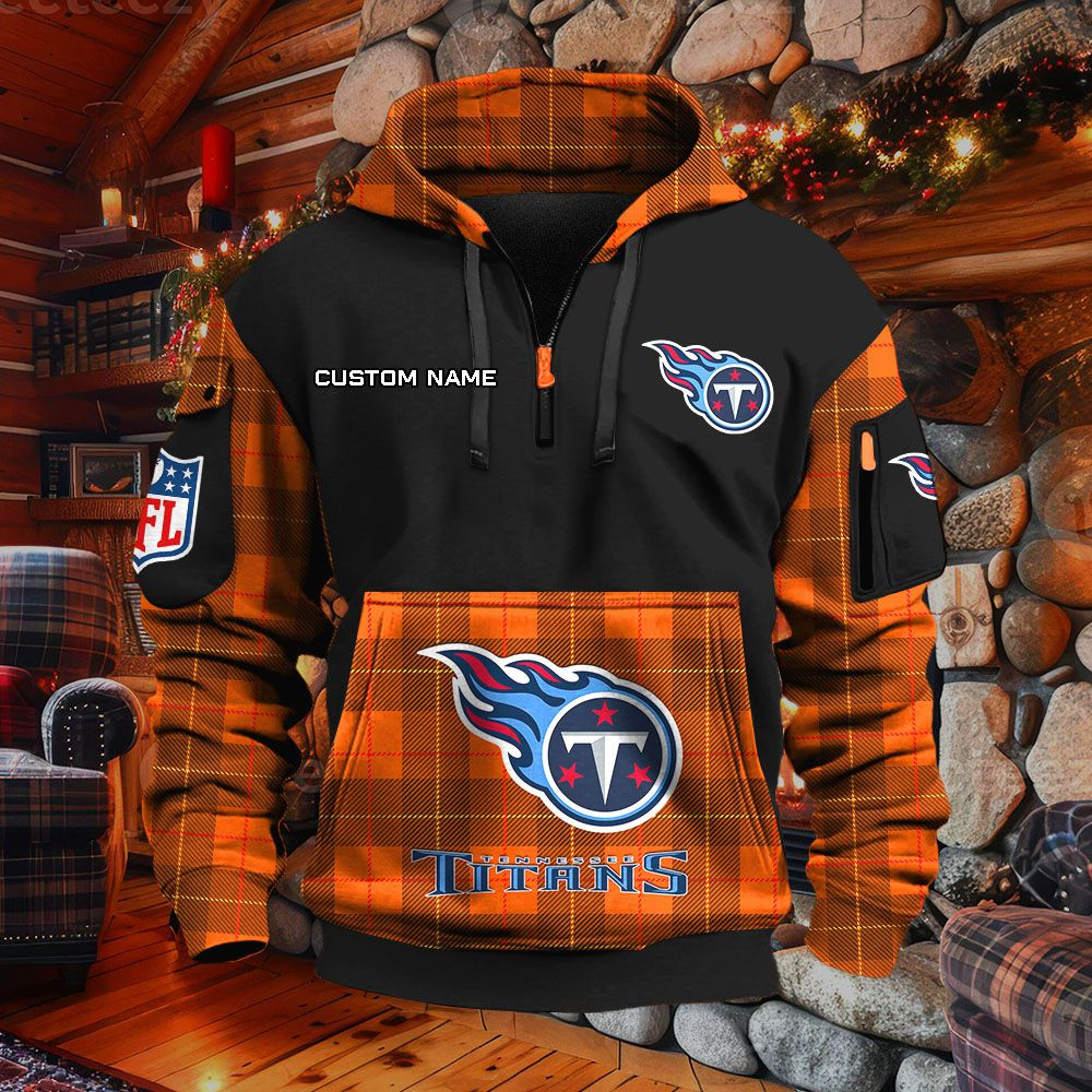 Sweat à capuche à demi-zip Tennessee Titans – Image 8