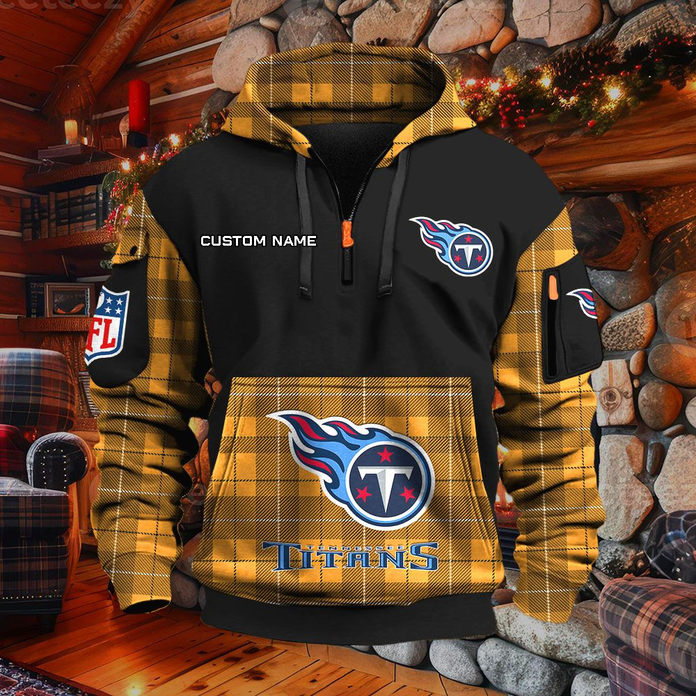 Sweat à capuche à demi-zip Tennessee Titans – Image 9