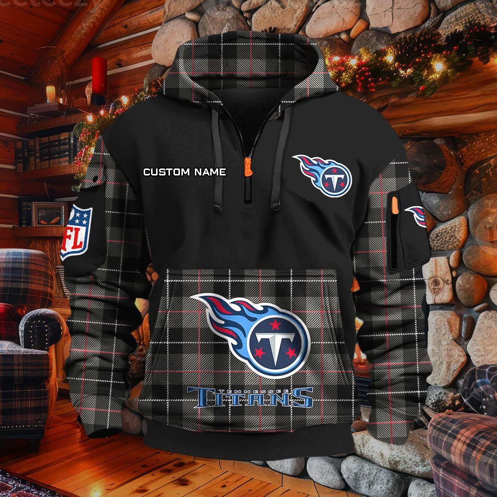 Sweat à capuche à demi-zip Tennessee Titans – Image 2