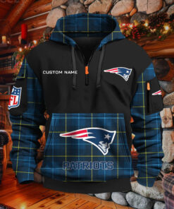 Sweat à capuche à demi-zip New England Patriots