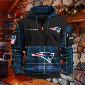 Sweat à capuche à demi-zip New England Patriots