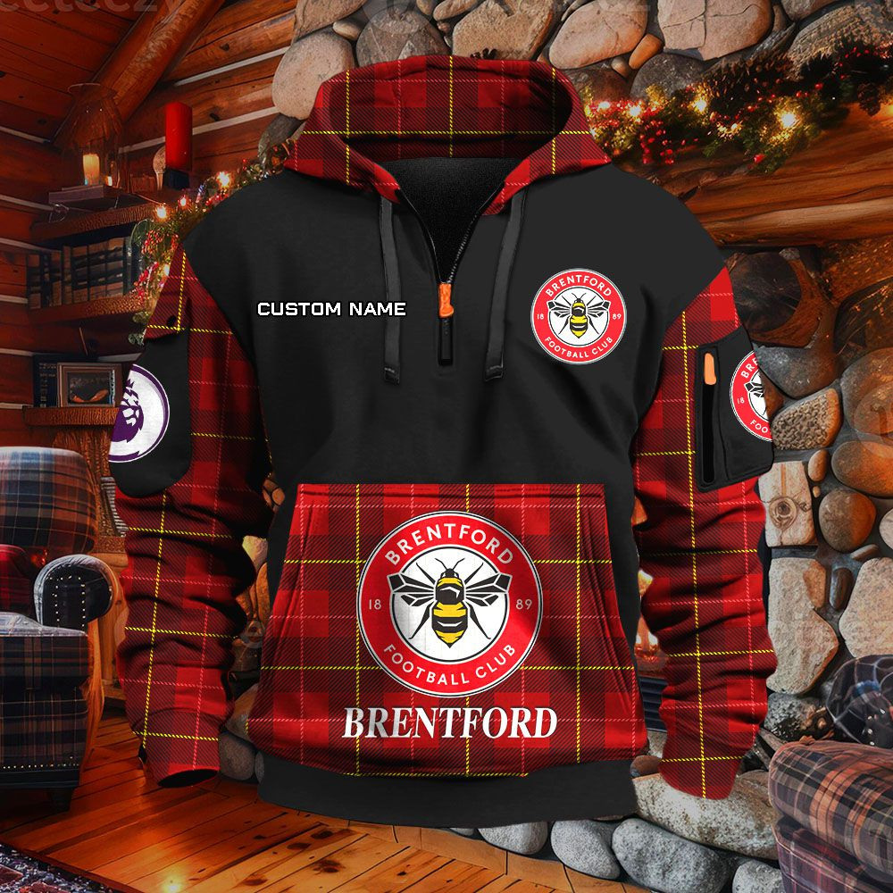 Sweat à capuche à demi-zip Brentford