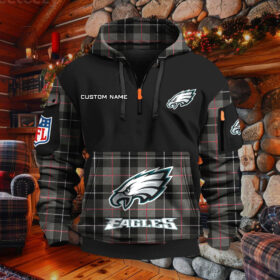 Sweat à capuche à demi-zip Philadelphia Eagles