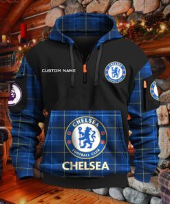 Sweat à capuche à demi-zip Chelsea