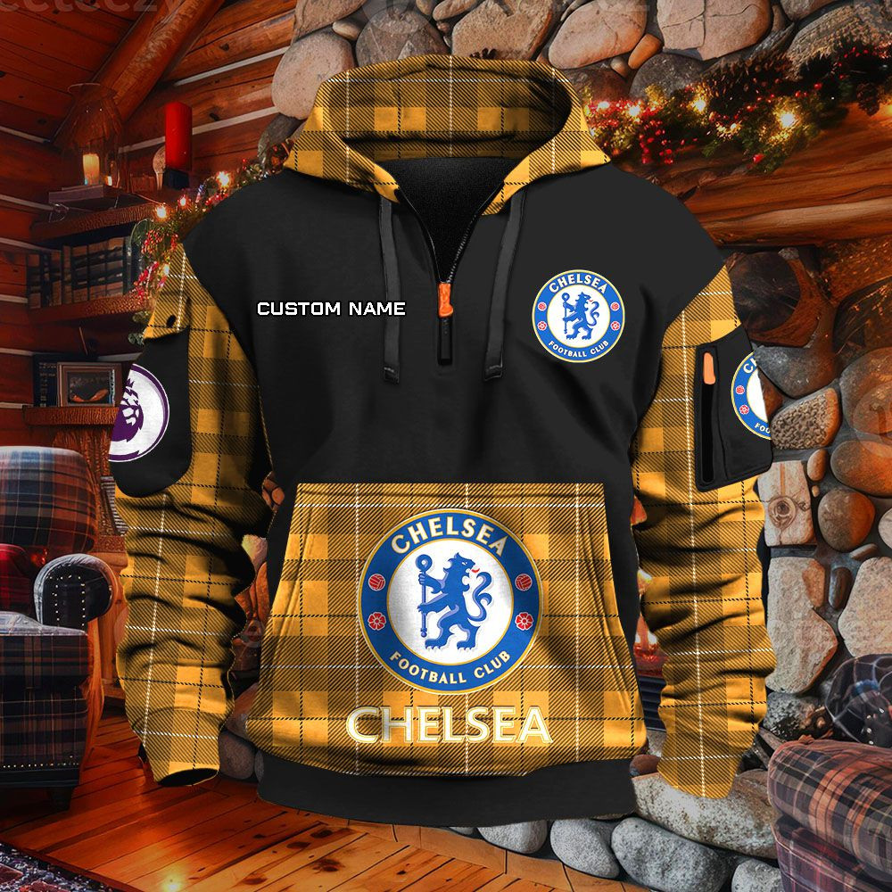 Sweat à capuche à demi-zip Chelsea – Image 9