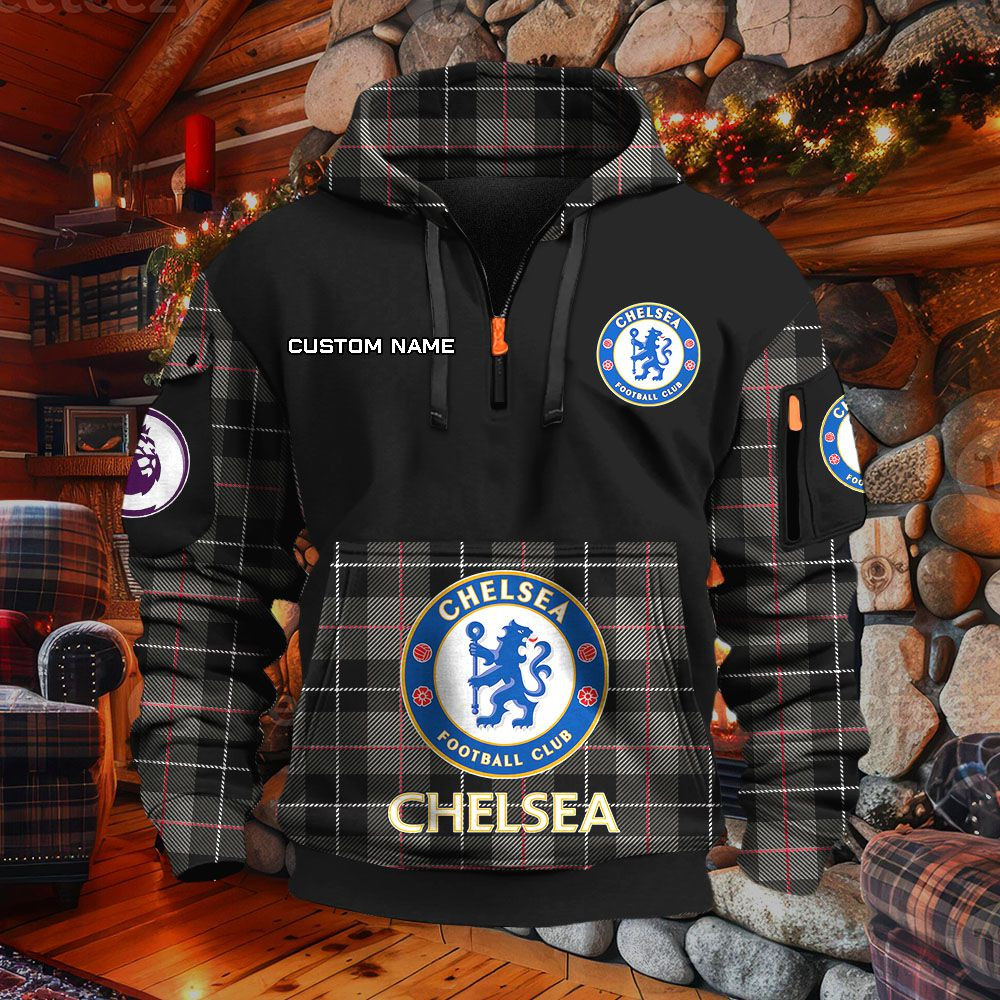 Sweat à capuche à demi-zip Chelsea – Image 2