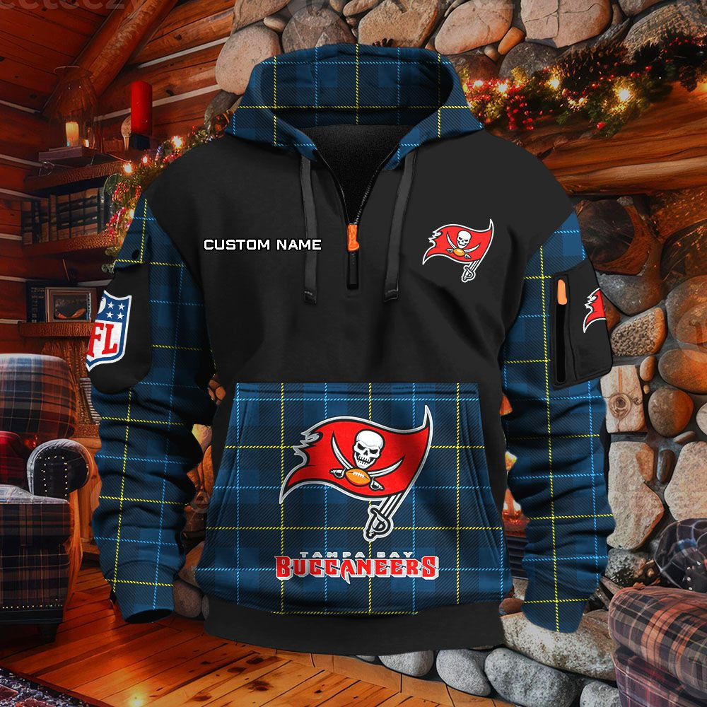 Sweat à capuche à demi-zip Tampa Bay Buccaneers – Image 3