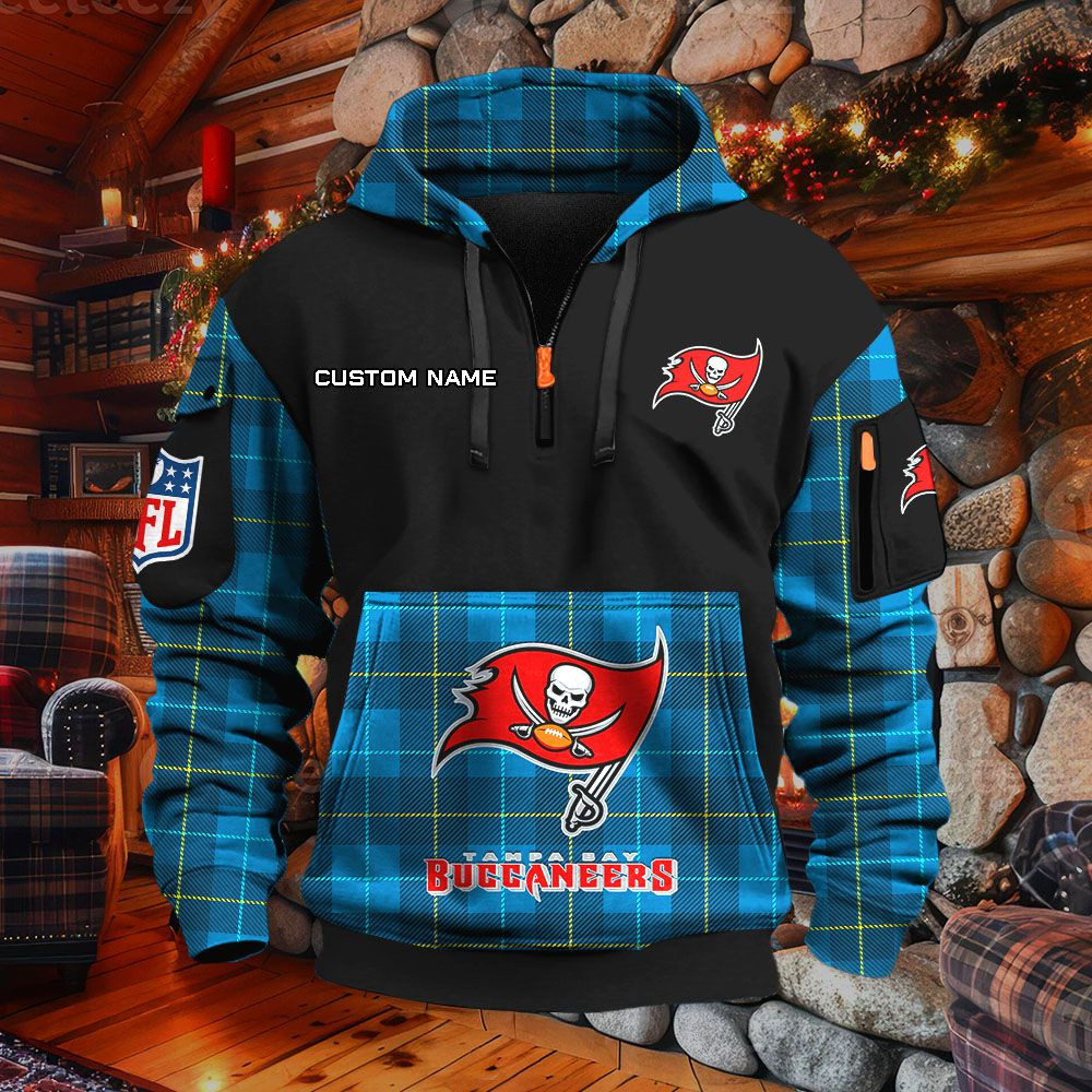 Sweat à capuche à demi-zip Tampa Bay Buccaneers – Image 7