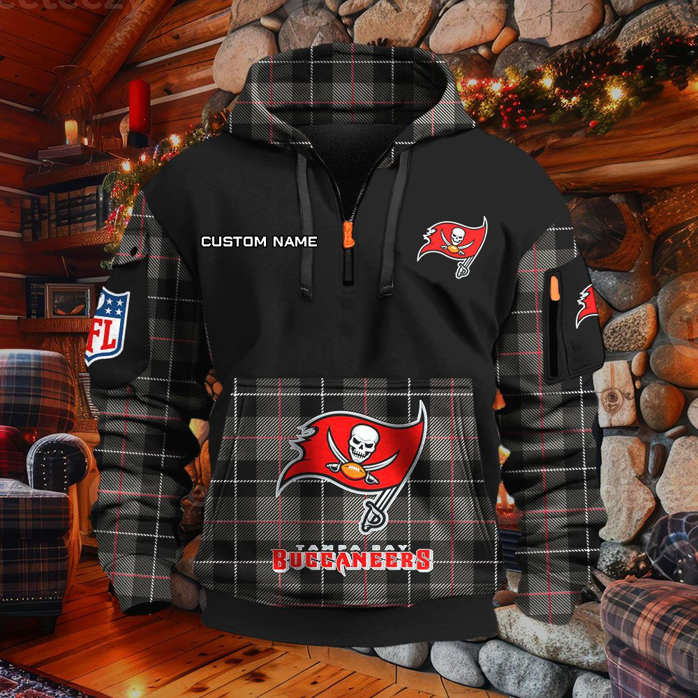 Sweat à capuche à demi-zip Tampa Bay Buccaneers – Image 2