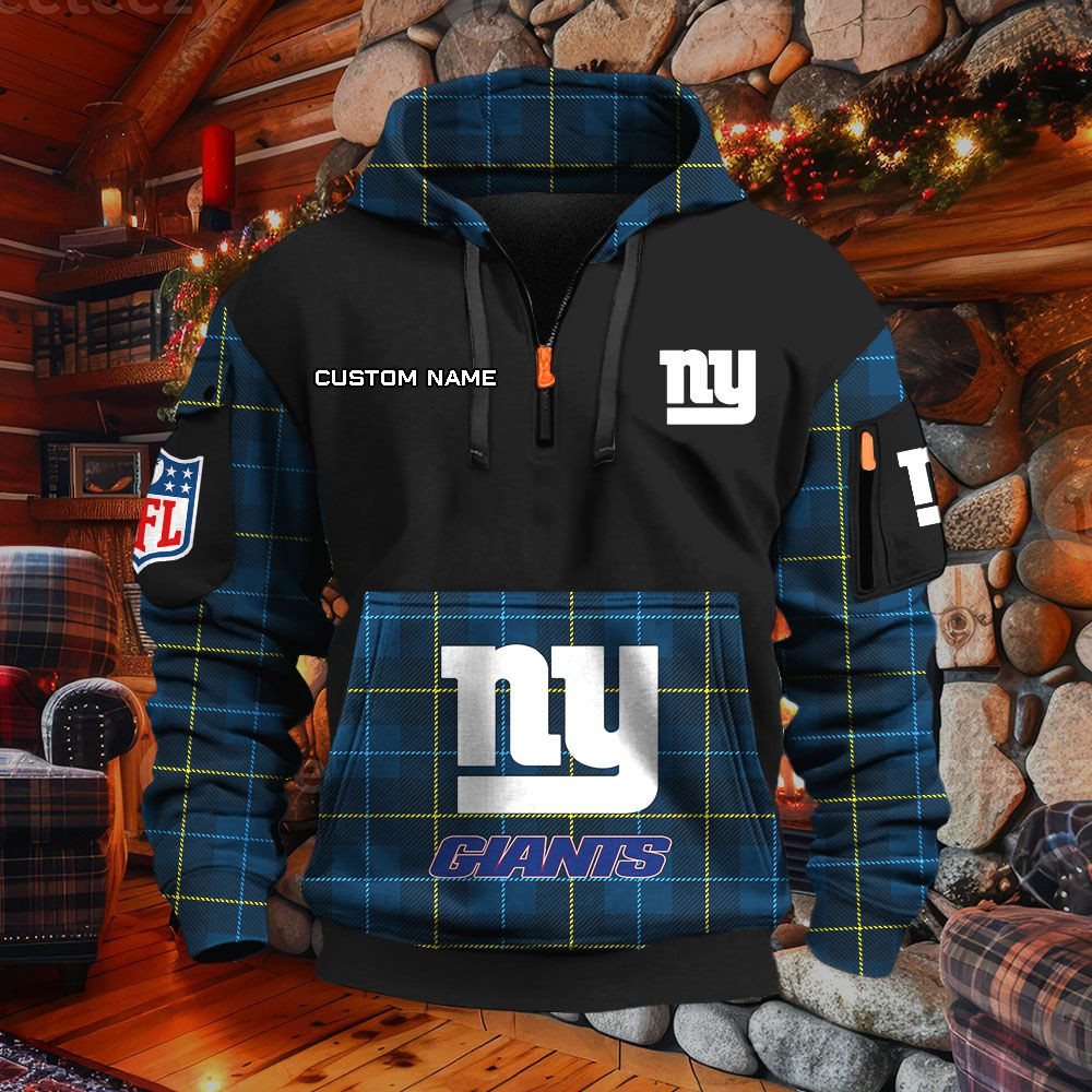 Sweat à capuche à demi-zip New York Giants – Image 3