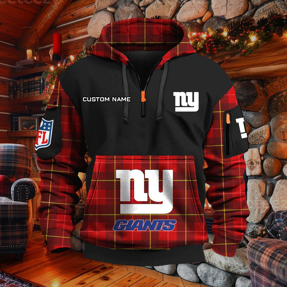 Sweat à capuche à demi-zip New York Giants – Image 4