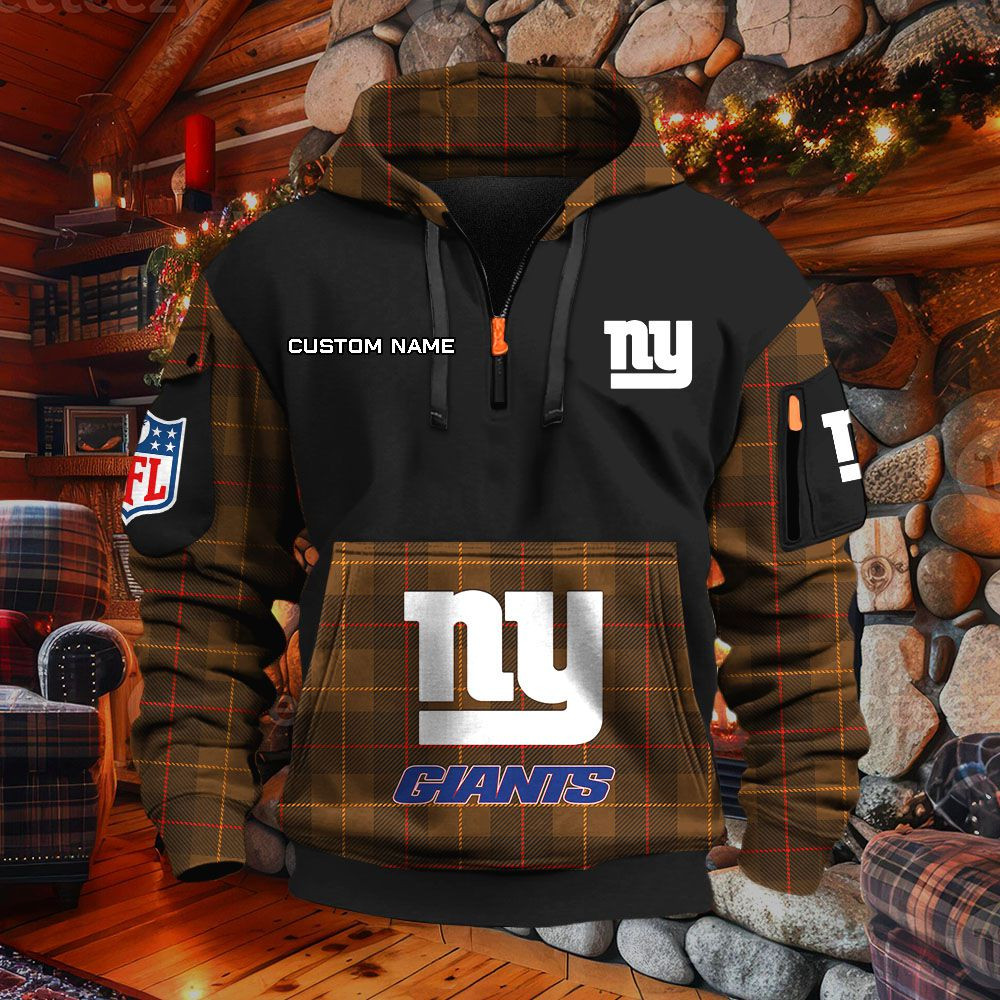 Sweat à capuche à demi-zip New York Giants – Image 5