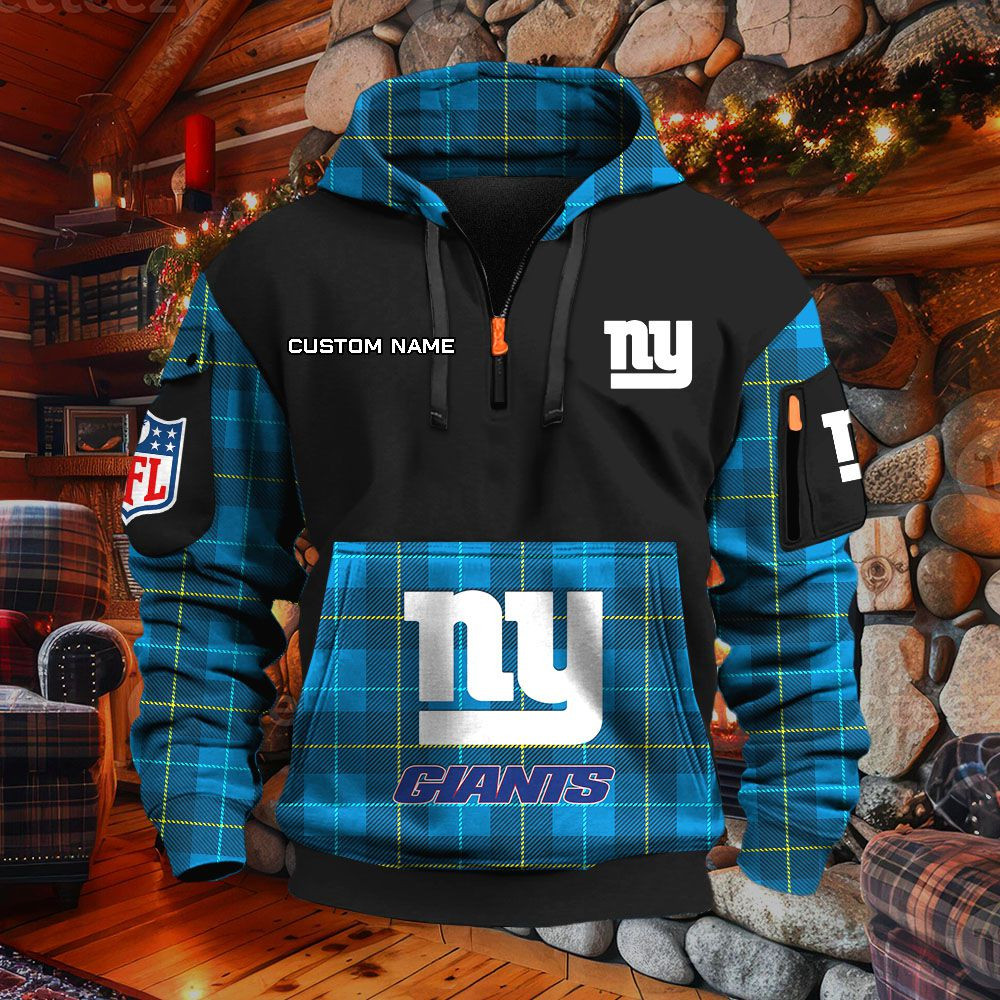 Sweat à capuche à demi-zip New York Giants – Image 7
