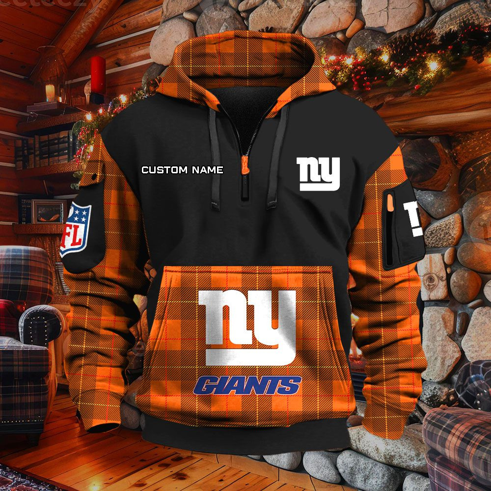 Sweat à capuche à demi-zip New York Giants – Image 8