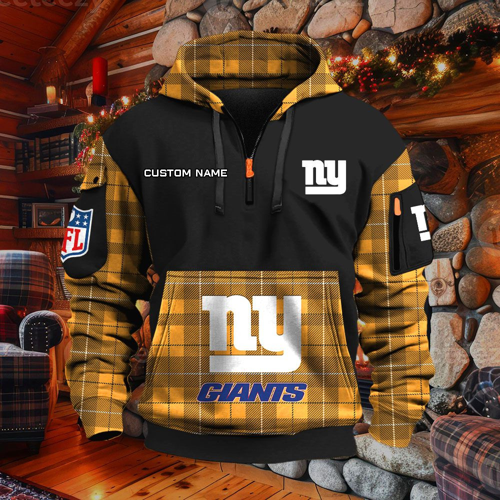 Sweat à capuche à demi-zip New York Giants – Image 9