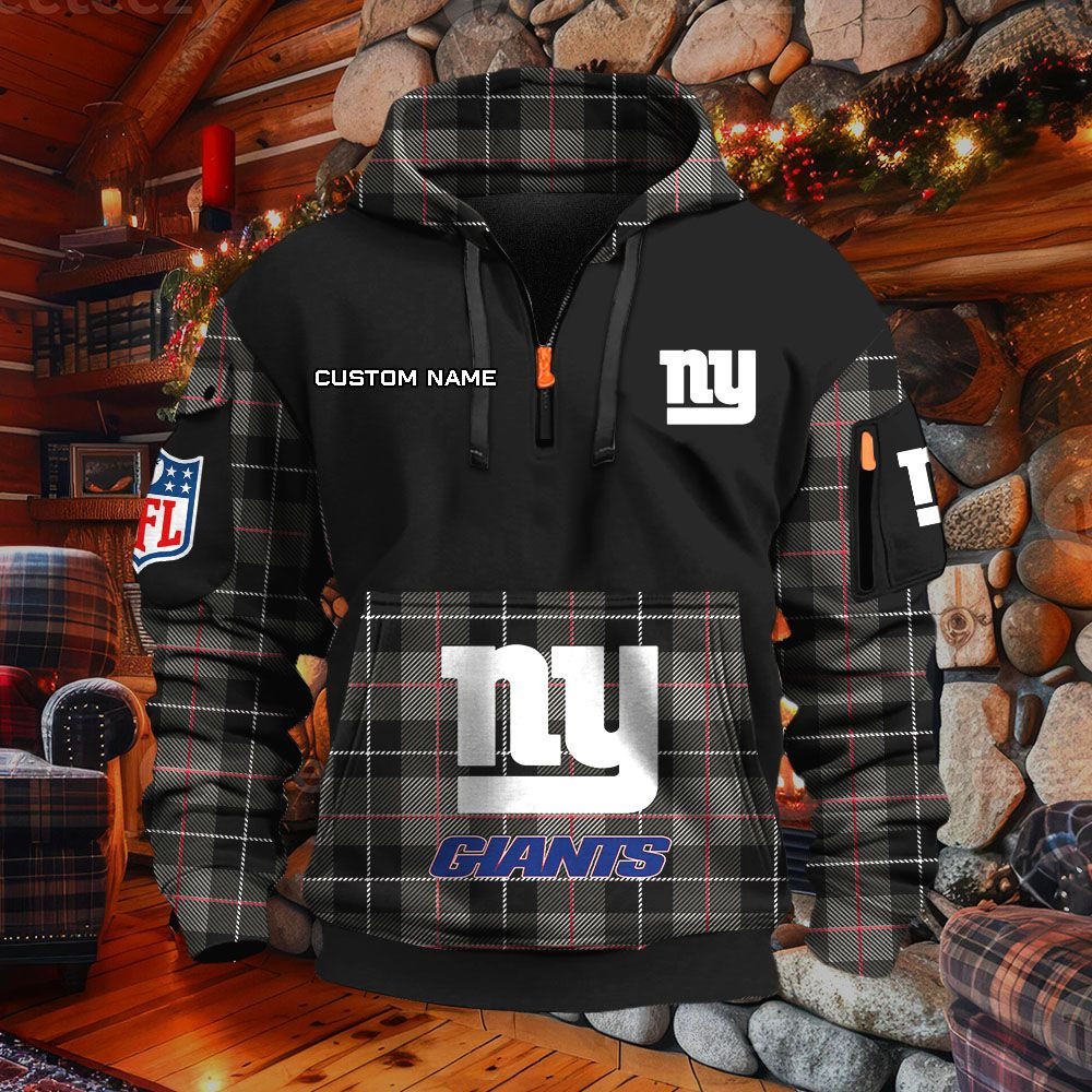 Sweat à capuche à demi-zip New York Giants – Image 2