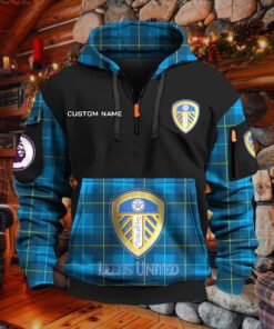 Sweat à capuche à demi-zip Leeds United
