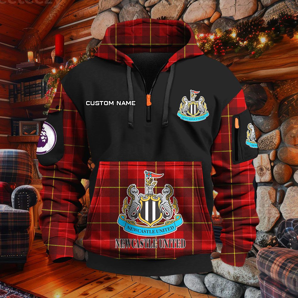 Sweat à capuche à demi-zip Newcastle United – Image 3