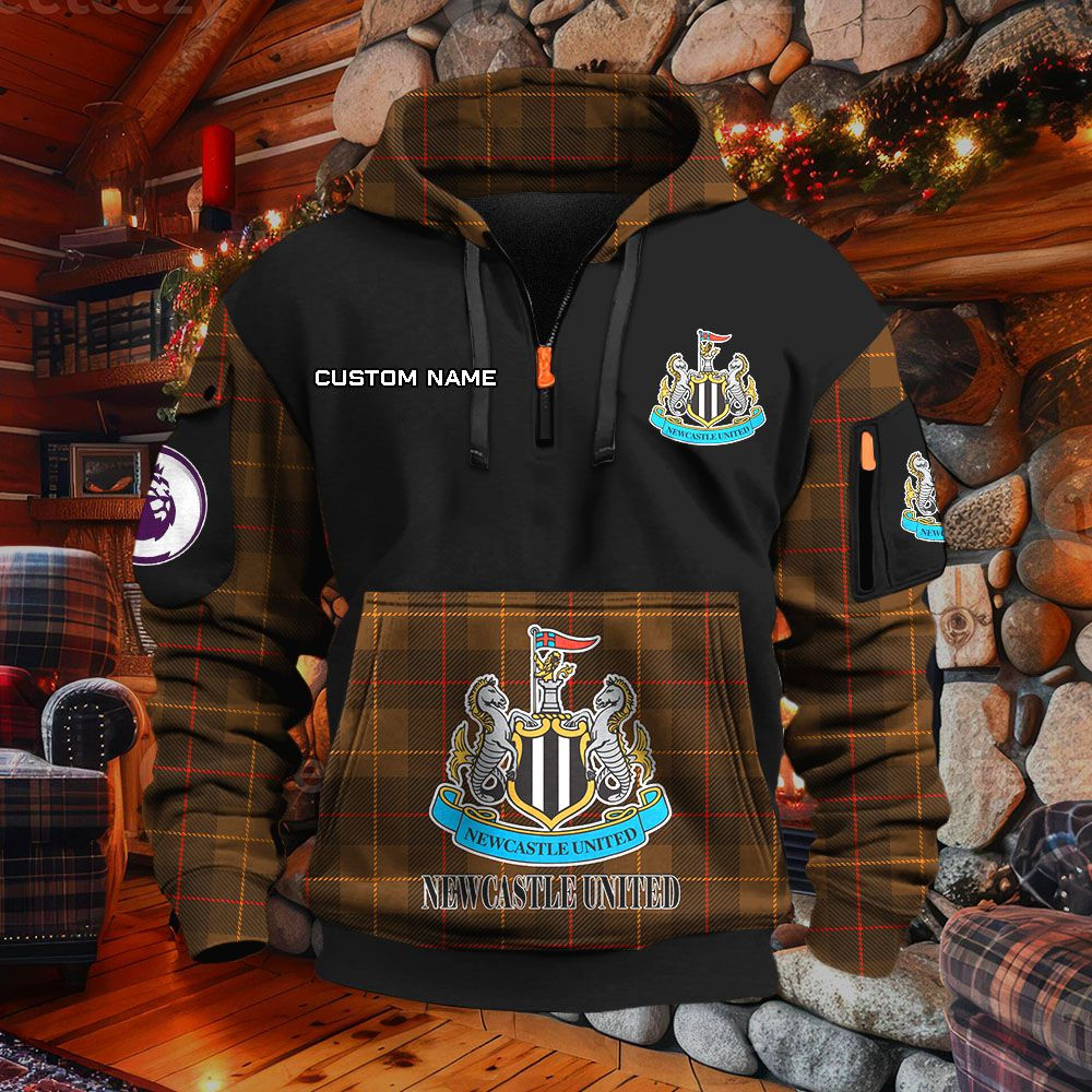 Sweat à capuche à demi-zip Newcastle United – Image 4