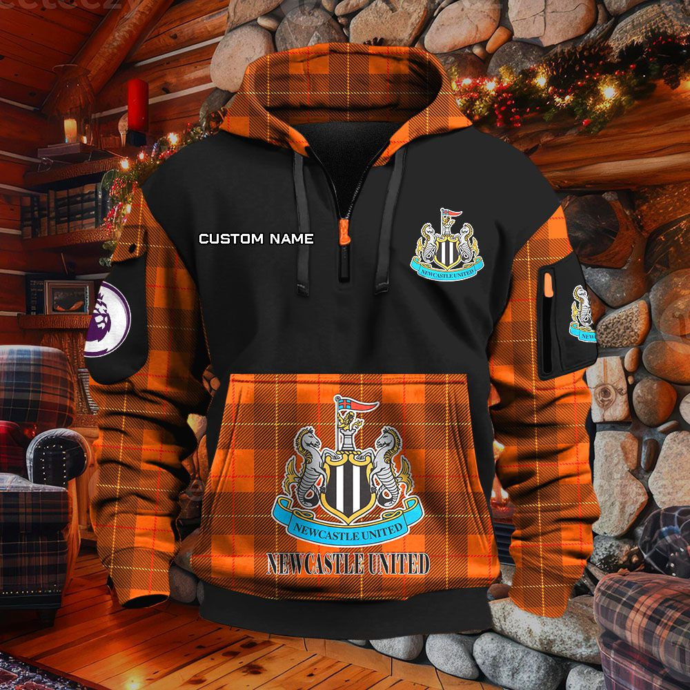 Sweat à capuche à demi-zip Newcastle United – Image 8