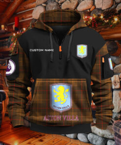Sweat à capuche à demi-zip Aston Villa