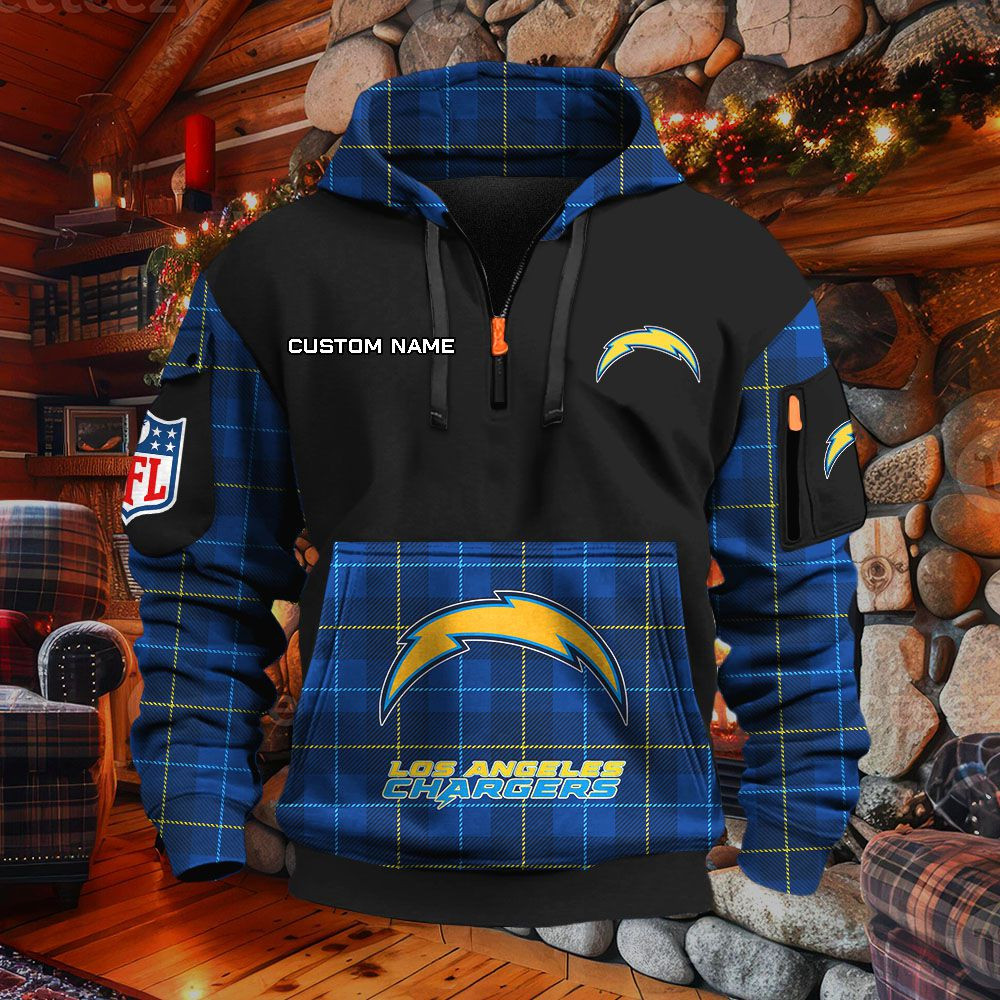 Sweat à capuche à demi-zip Los Angeles Chargers – Image 7