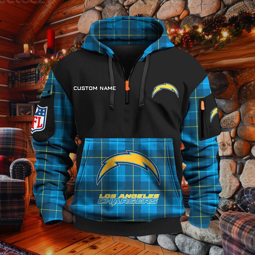 Sweat à capuche à demi-zip Los Angeles Chargers